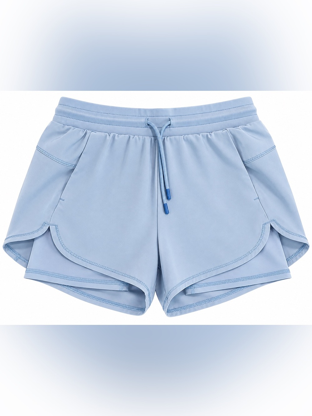 All in Motion Girls Blue Running Shorts Size M 8 Lined Athletic Activewear